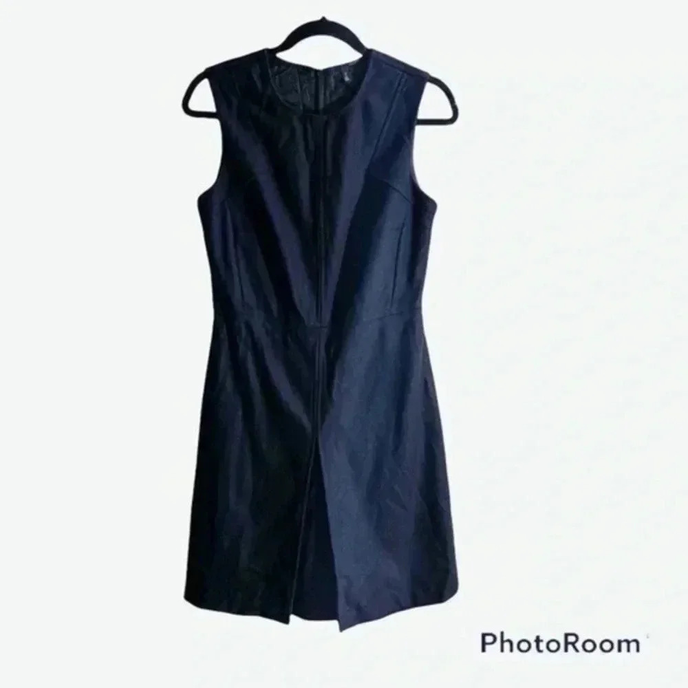 Stile Benetton black sleeveless wool blend a line dress Small